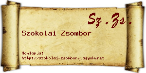 Szokolai Zsombor névjegykártya