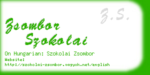 zsombor szokolai business card